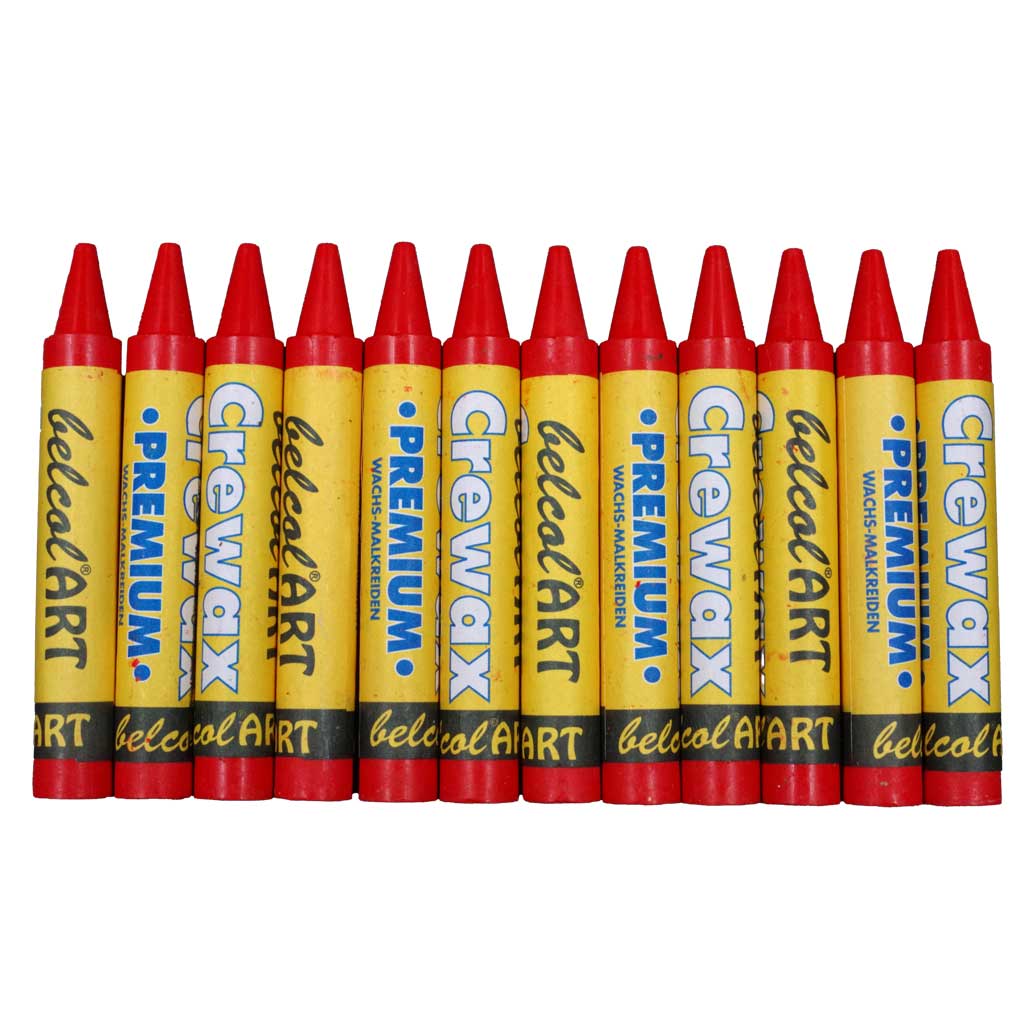 belcolART CREWAX , 12 Wachsmaler , Karminrot