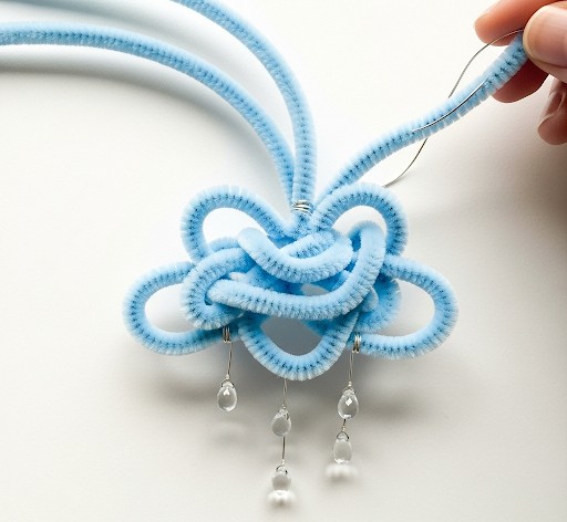 Chenilledraht, himmelblau