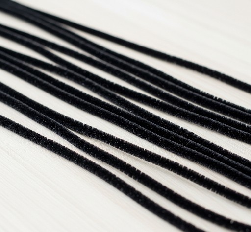 Chenilledraht, schwarz