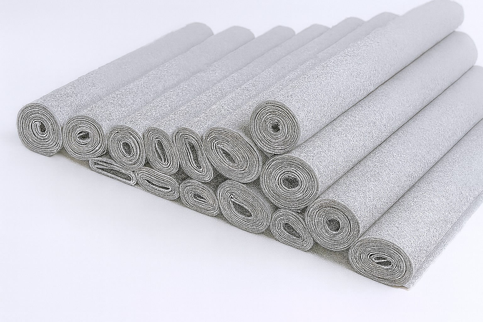 Bastelfilz 150g/m², 45cmx5m, 1 Rolle hellgrau