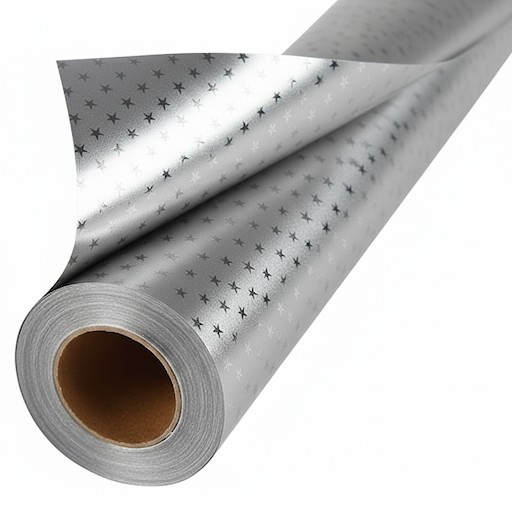 Alu-Sternenfolie 10mx50xcm silber