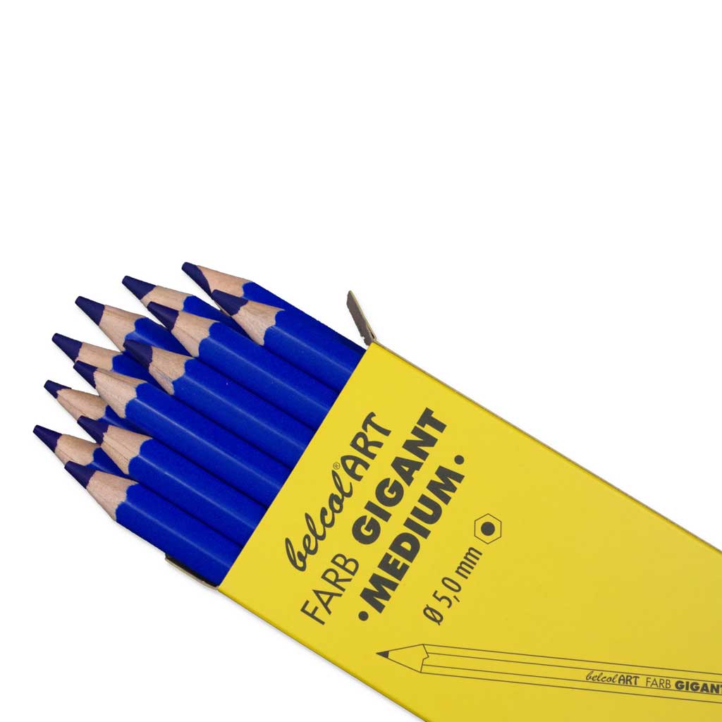 belcolART FARB GIGANT MEDIUM, 12 Stifte Blau