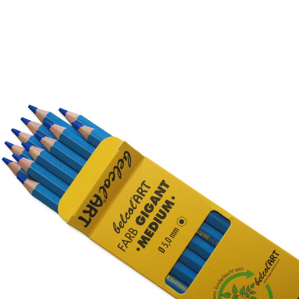 belcolART FARB GIGANT MEDIUM, 12 Stifte Blau
