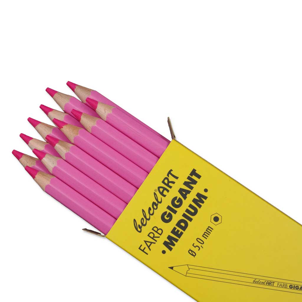 belcolART FARB GIGANT MEDIUM, 12 Stifte Rosa