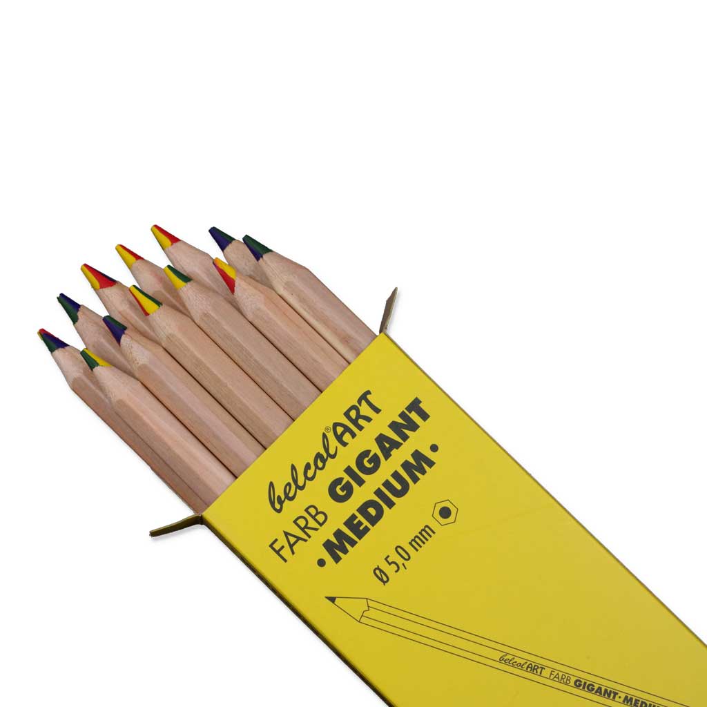 belcolART FARB GIGANT MEDIUM, 12 Stifte 4-farbig