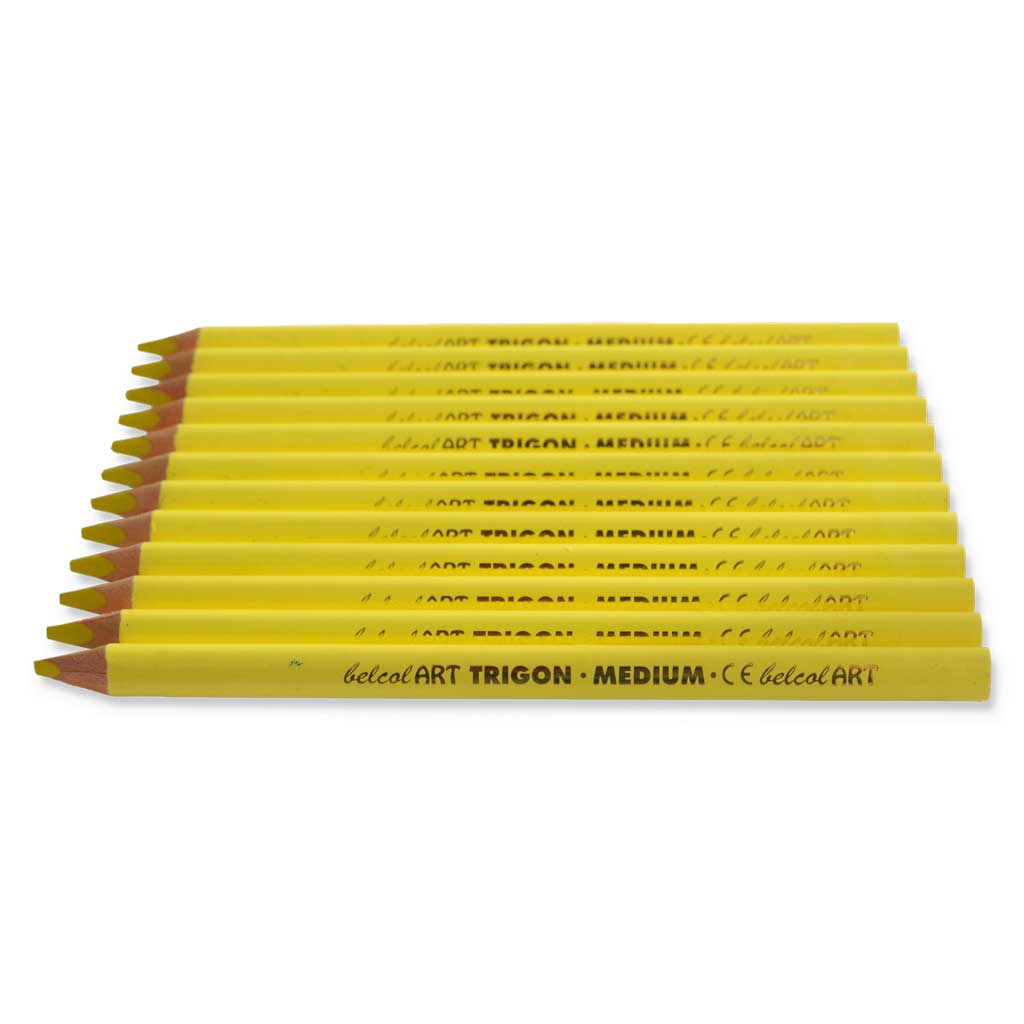 belcolART TRIGON MEDIUM, 12 Stifte zitronengelb