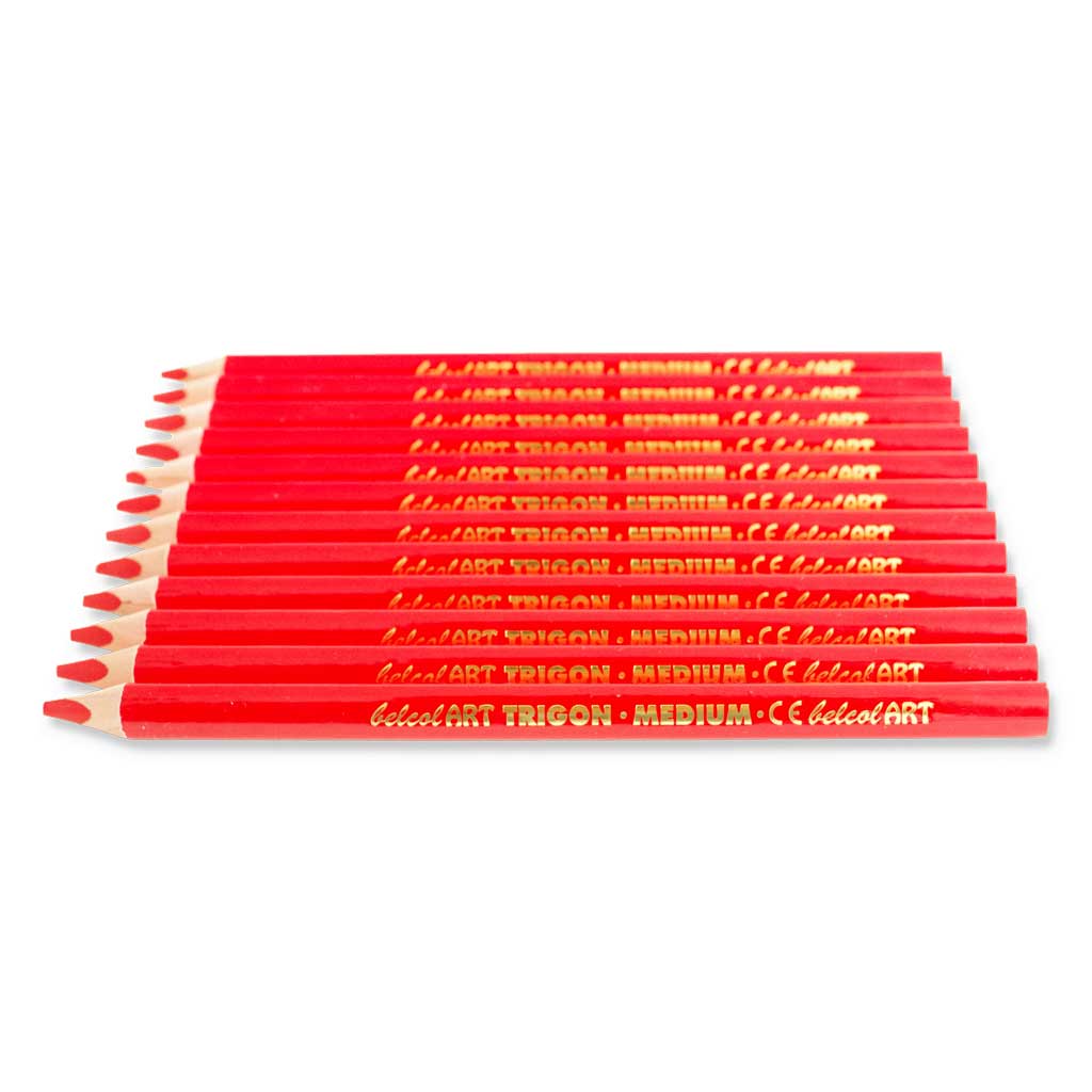 belcolART TRIGON MEDIUM, 12 Stifte rot