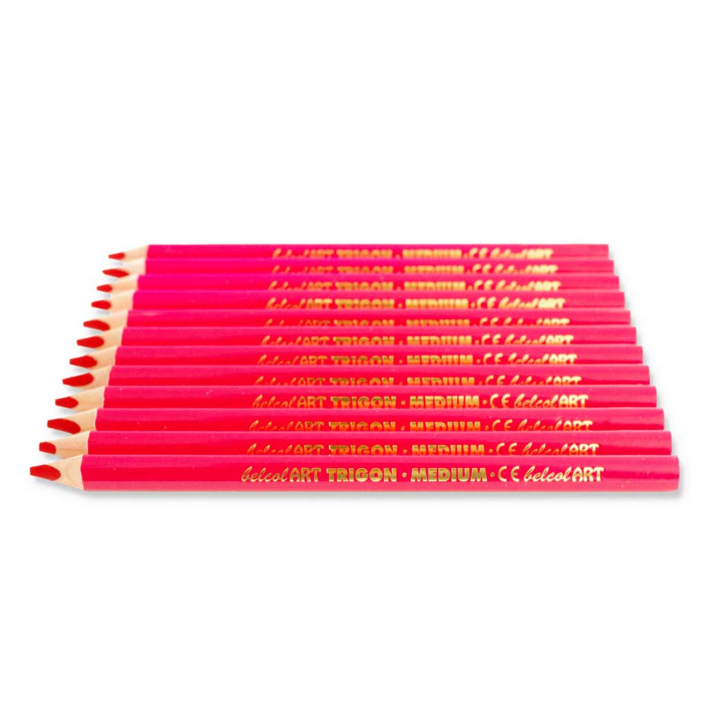 belcolART TRIGON MEDIUM, 12 Stifte dunkelrot