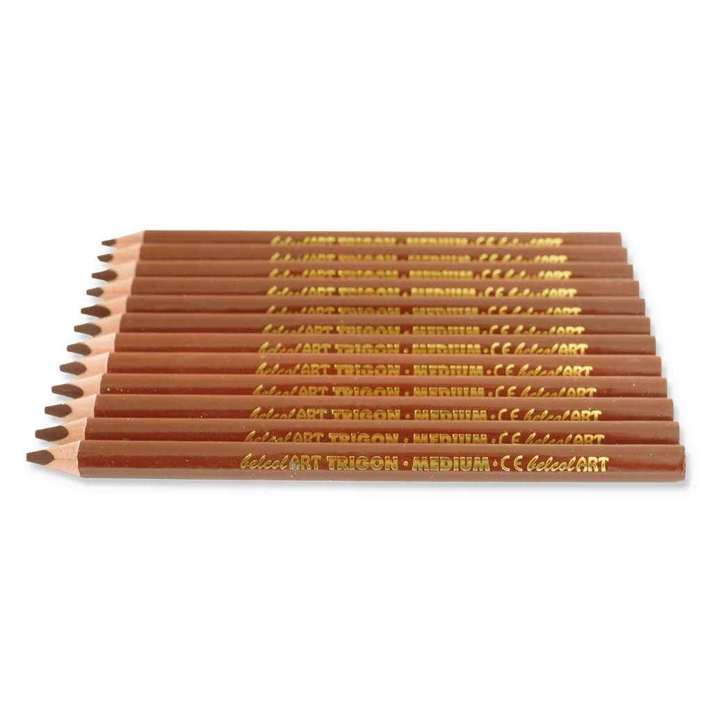 belcolART TRIGON MEDIUM, 12 Stifte hellbraun