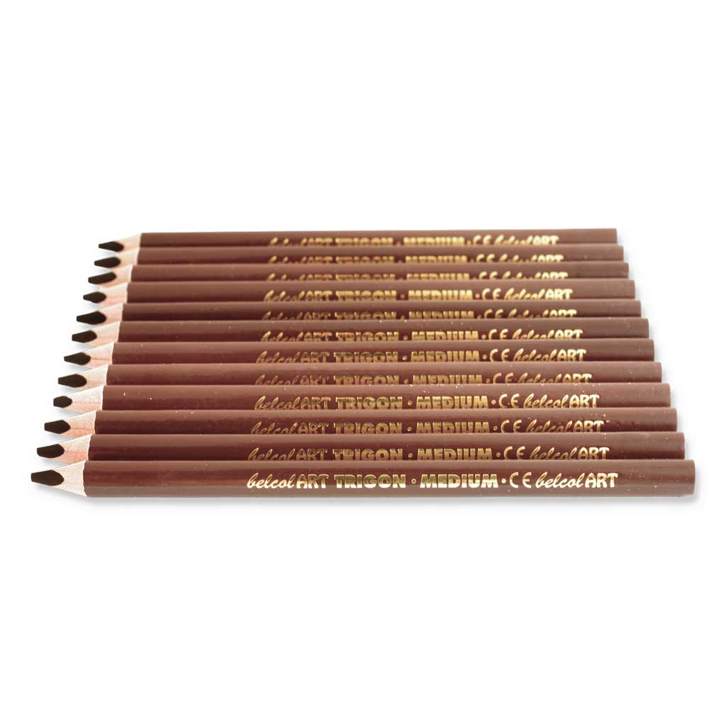 belcolART TRIGON MEDIUM, 12 Stifte braun