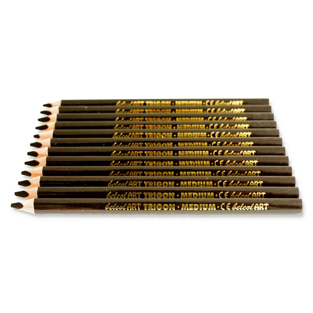 belcolART TRIGON MEDIUM, 12 Stifte dunkelbraun