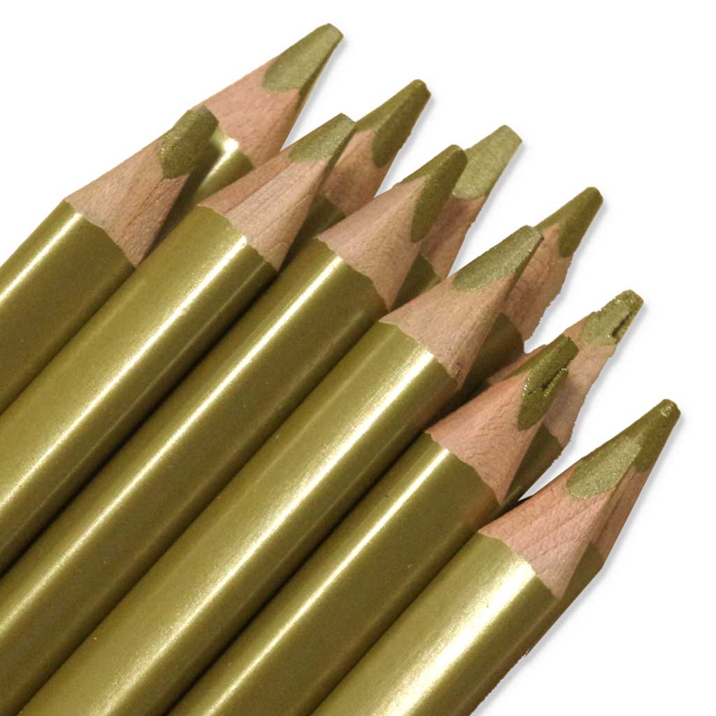 belcolART TRIGON MEDIUM, 12 Stifte metallic gold