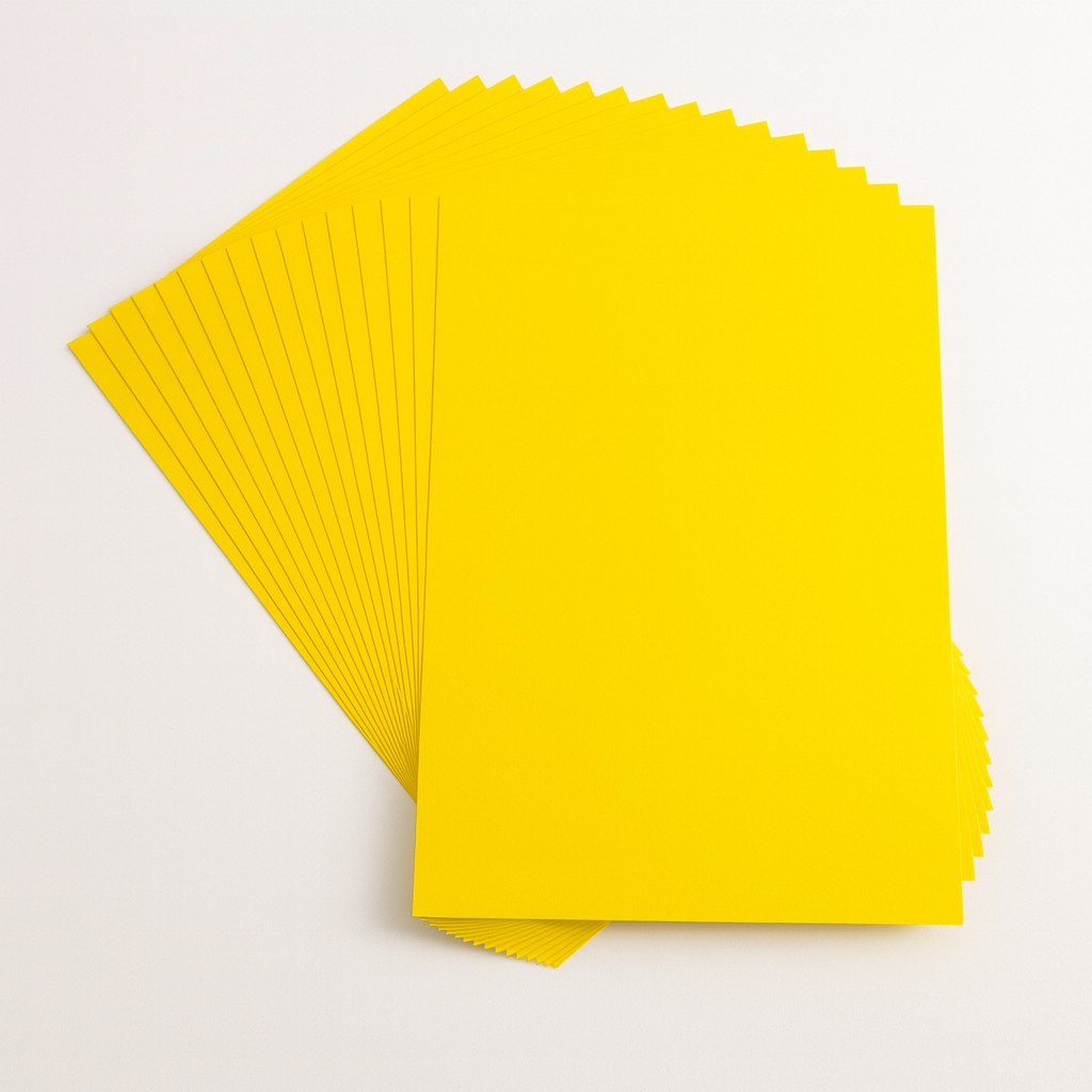 Fotokarton DIN A4, 50 Blatt bananengelb