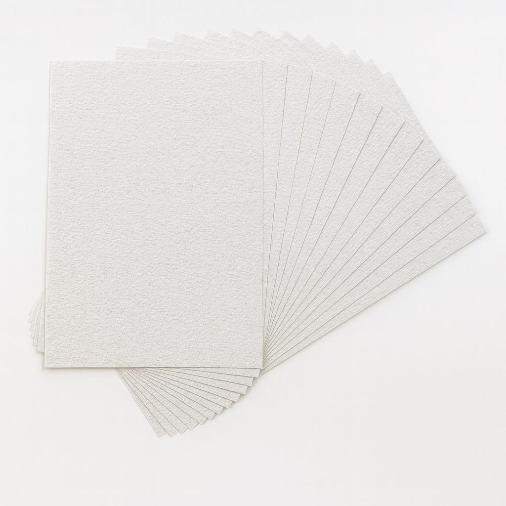 Tonkarton genarbt 50x70cm, 10 Bogen weiß