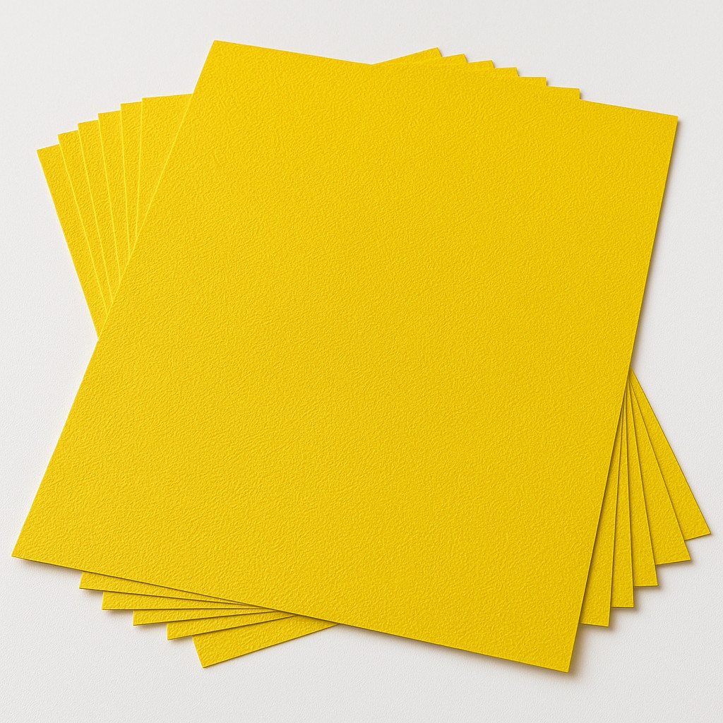 Tonkarton genarbt 50x70cm, 10 Bogen bananengelb