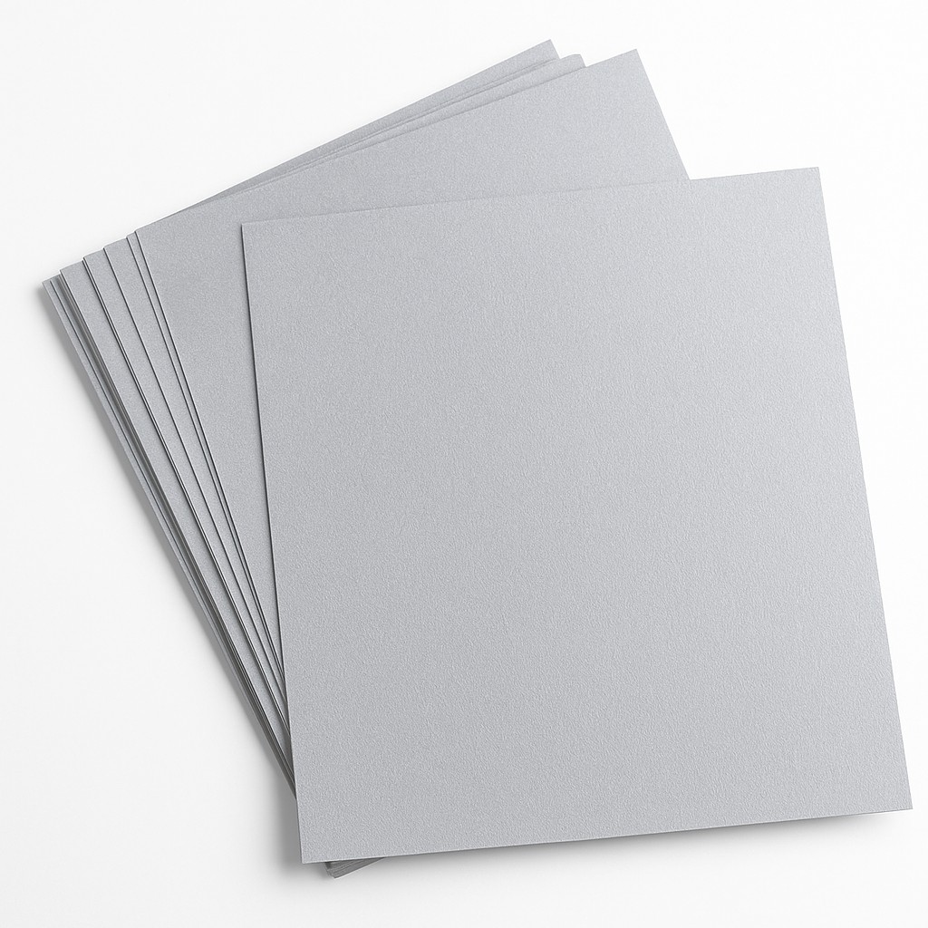 Tonpapier 130g/m², 50x70cm, 25 Bogen silber