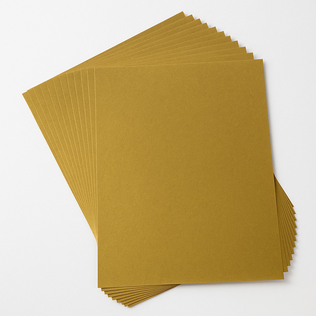 Tonpapier 130g/m², 50x70cm, 25 Bogen gold