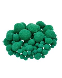 Pompons  7, 10, 15, 20, 25 mm, 75 Stk., grün