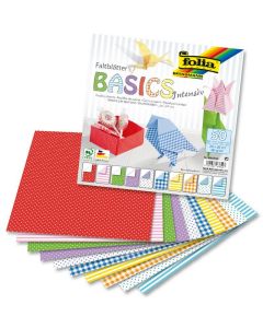 Faltblätter  20x20cm, 50 Blatt, 10 Motive sortiert