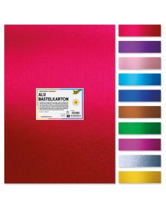 Alu-Bastelkarton 300g/m², 35x50cm 10 Bogen