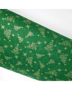 Bastelfilz er Weihnachtsmotiv grün/gold
