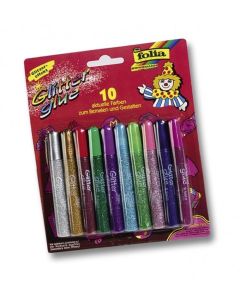 Glitter-Glue, 10 Stifte à 9,5ml