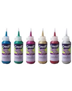 Creall Glitterglue auf Wasserbasis 6x100ml