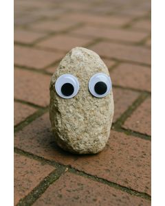 Wackelaugen, 100 Stück, weiß rund 10mm