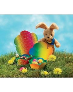 Dekokörbchen aus Regenbogenfotokarton