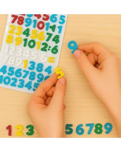 Moosgummi Glitter 100 Stück Zahlen, farbig 