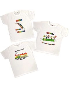 T-Shirt, weiß, Größe: 128 mit Druck Rakete