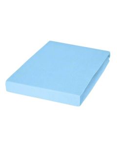 Jersey Kinder Spannbetttuch, hellblau