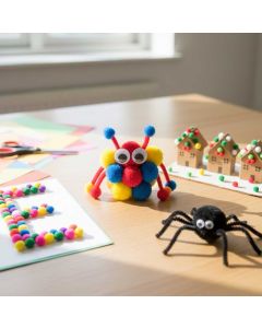 Pompons Grundfarben 100 Stück