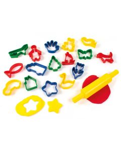 Ausstechformen für Knete und Knetrolle, 17 Teile