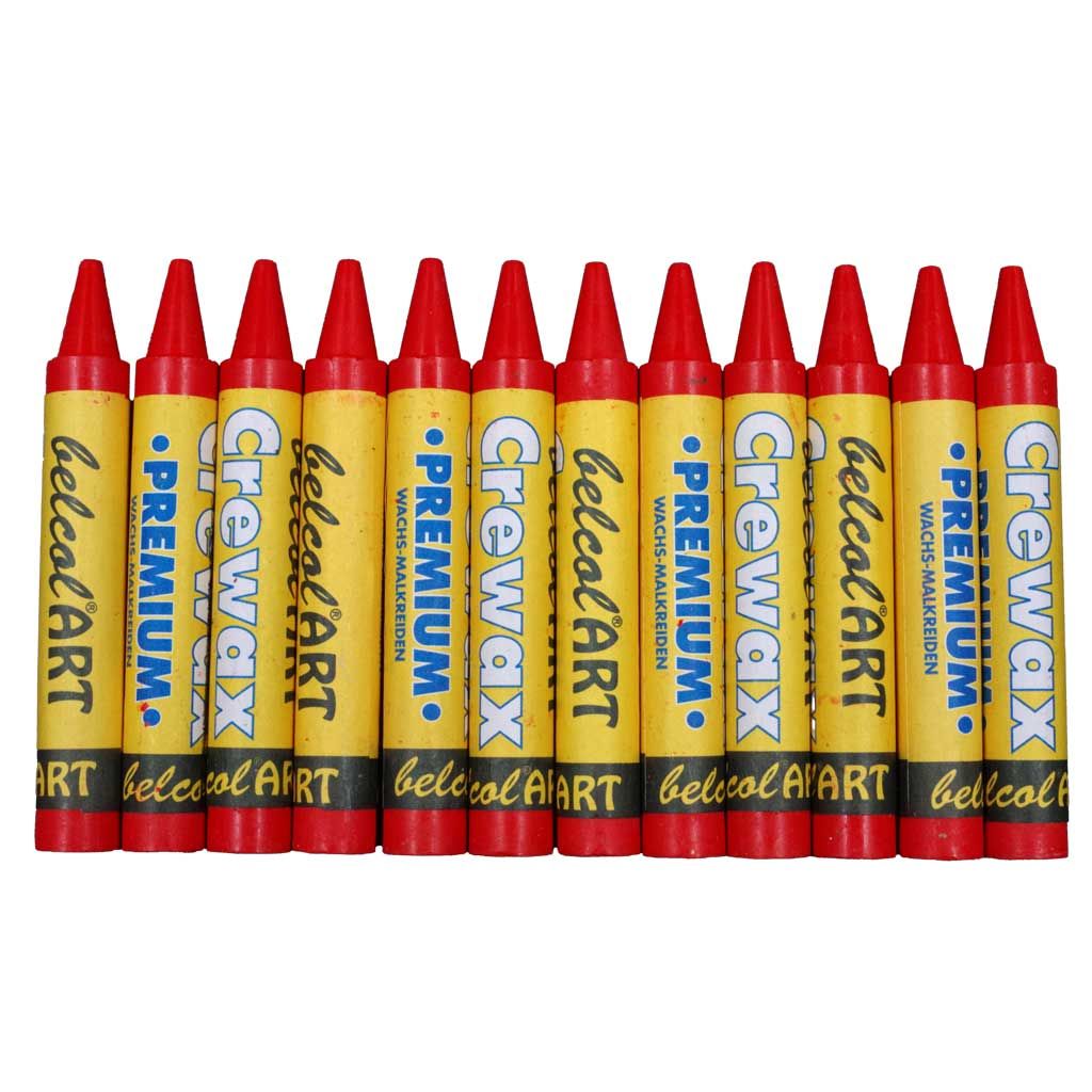 belcolART CREWAX , 12 Wachsmaler , Karminrot