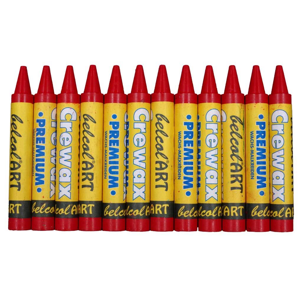 belcolART CREWAX , 12 Wachsmaler , Zinnoberrot