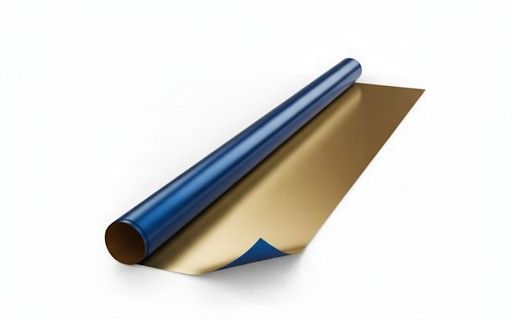 Alu-Folie 10mx50cm gold/blau