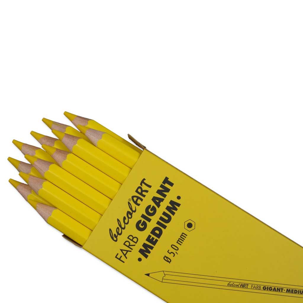 belcolART FARB GIGANT MEDIUM, 12 Stifte Gelb