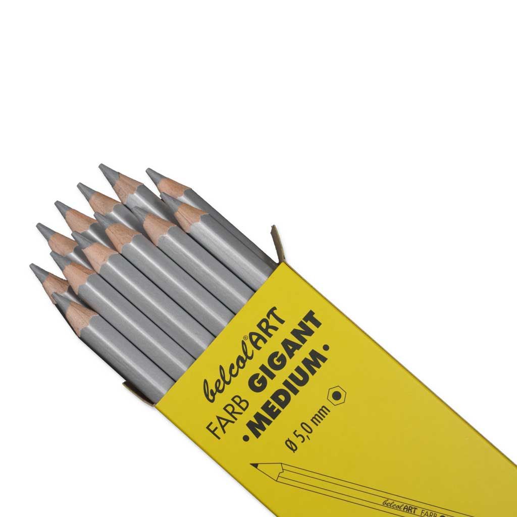 belcolART FARB GIGANT MEDIUM, 12 Stifte Silber