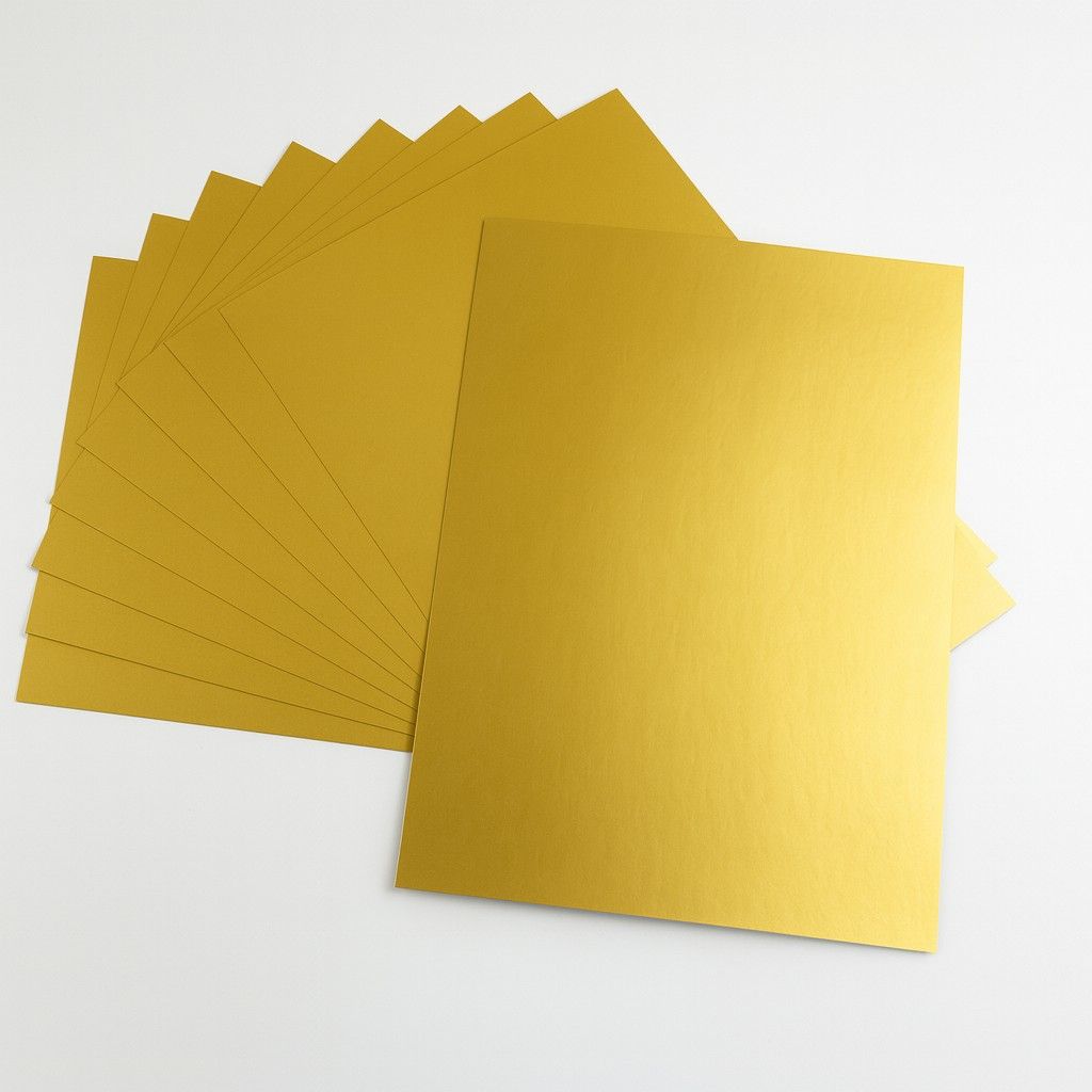 Tonpapier 130g/m², 50x70cm, 10 Bogen gold glänzend