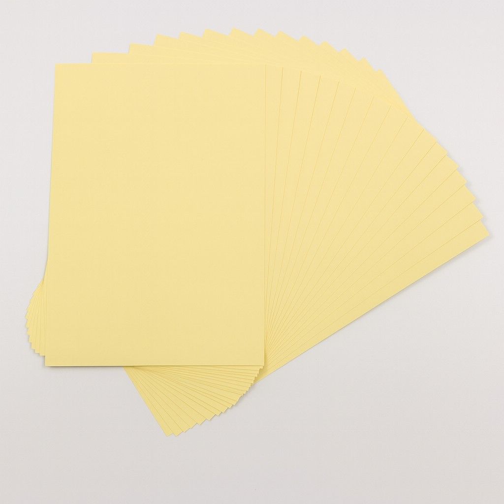 Tonpapier 130g/m², 50x70cm, 25 Bogen strohgelb