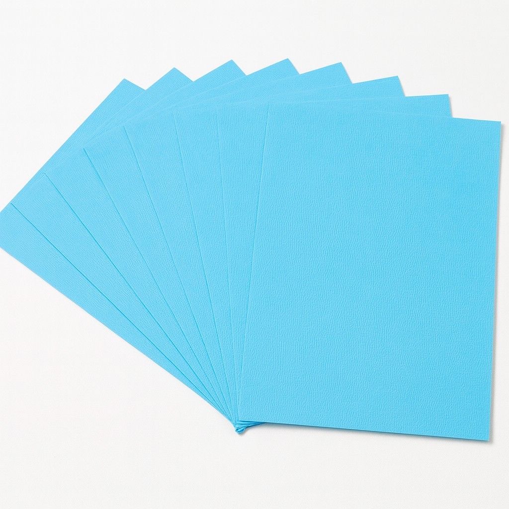 Tonkarton genarbt 50x70cm, 10 Bogen himmelblau