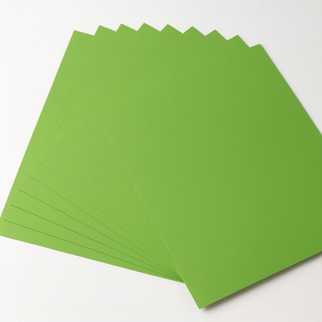 Tonkarton genarbt 50x70cm, 10 Bogen hellgrün
