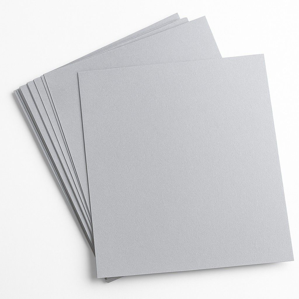 Tonpapier 130g/m², 50x70cm, 25 Bogen silber